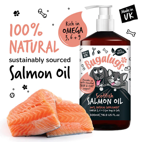 Bugalugs Scottish Salmon Oil for Dogs and Cats (500ml)