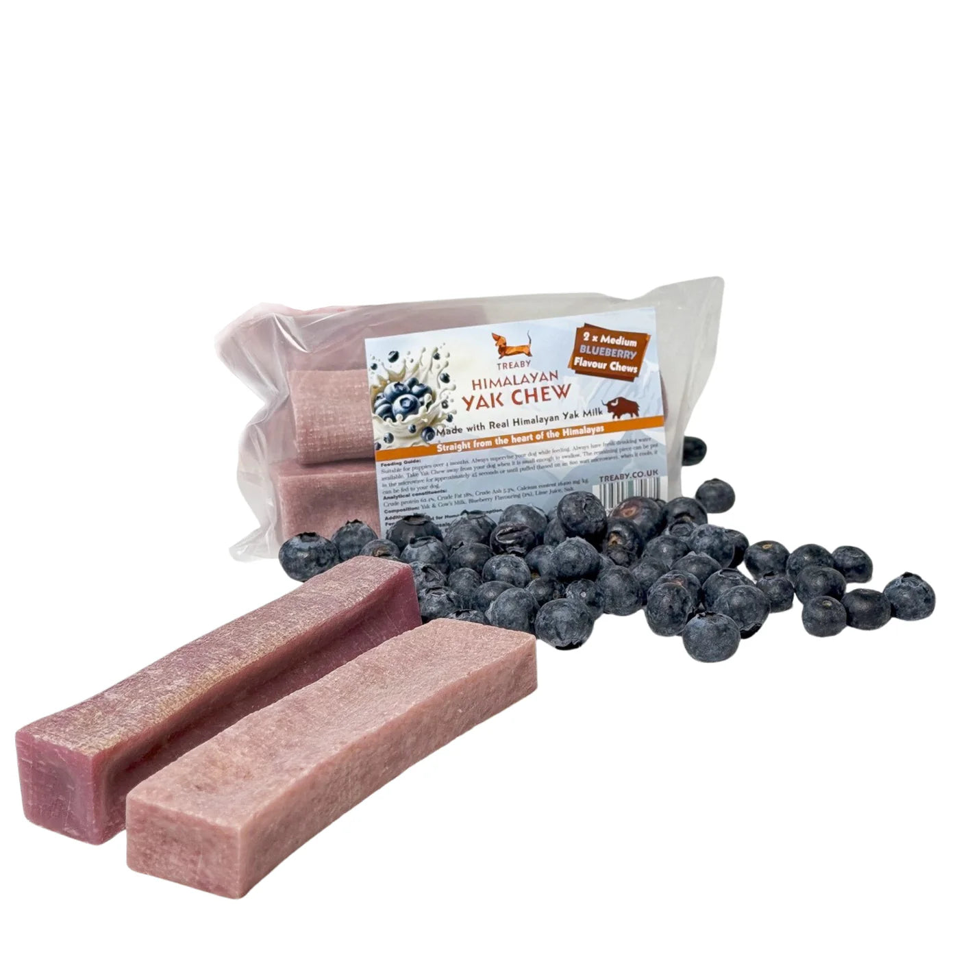 Himalayan Yak Chews (Medium Blueberry 2 pack)