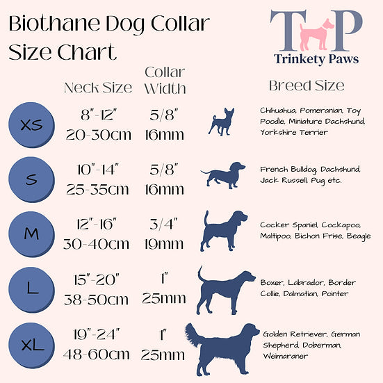 Trinkety Paws Waterproof Biothane® Dog Collar Range