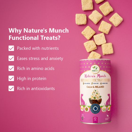 Pawfect Nature's Munch Freeze Dried - Calm & Relaxed Cheese Treats (75g)