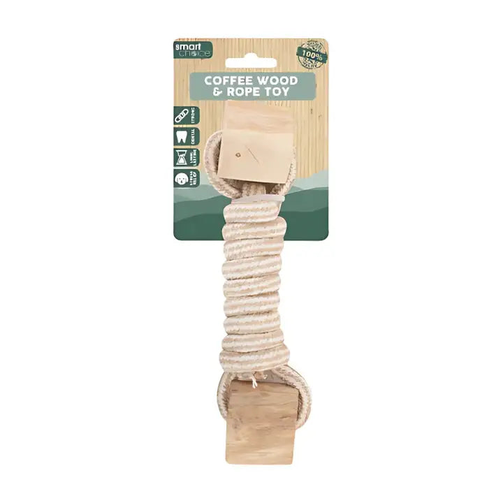 Coffee Wood & Rope Toy