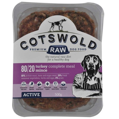 Cotswold Raw 80/20 Active Mince Range (500g) *LOCAL DELIVERY & CLICK AND COLLECT ONLY*