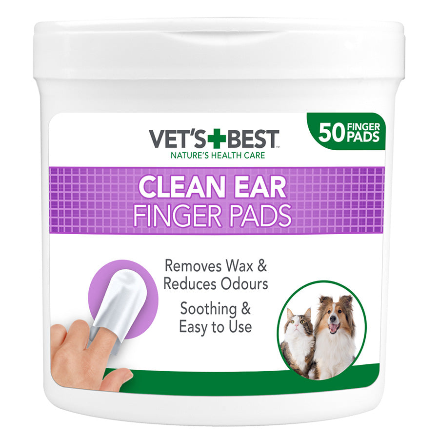 Vets Best Clean Ear Finger Pads (50 Pads)