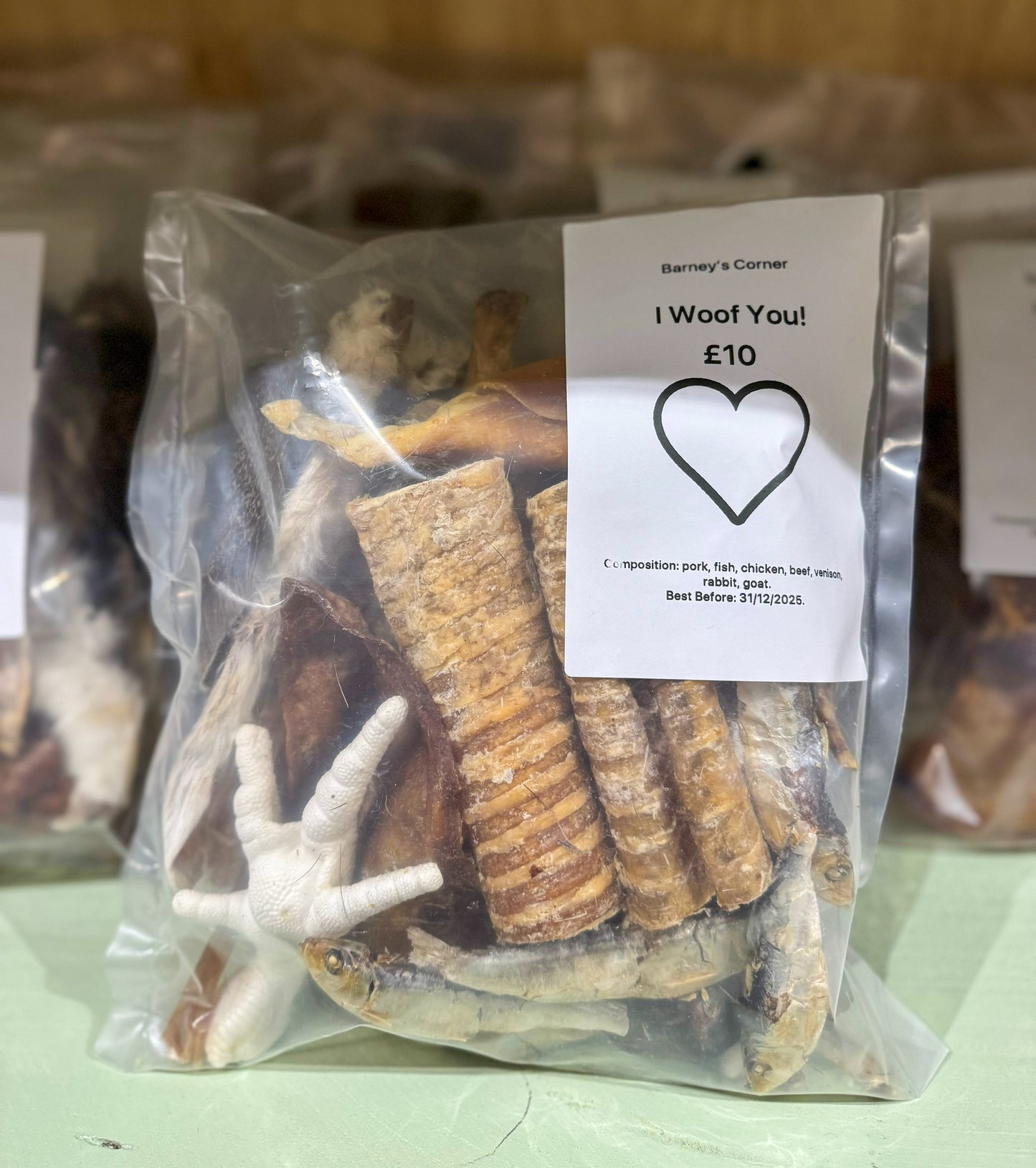 Barney's Corner I Woof You Goodie Bag