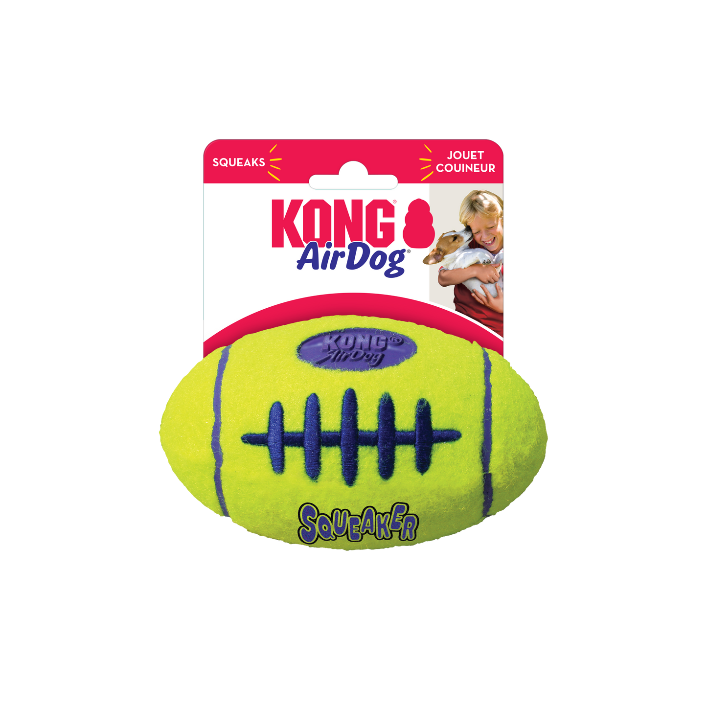 KONG AirDog Squeaker Football Medium