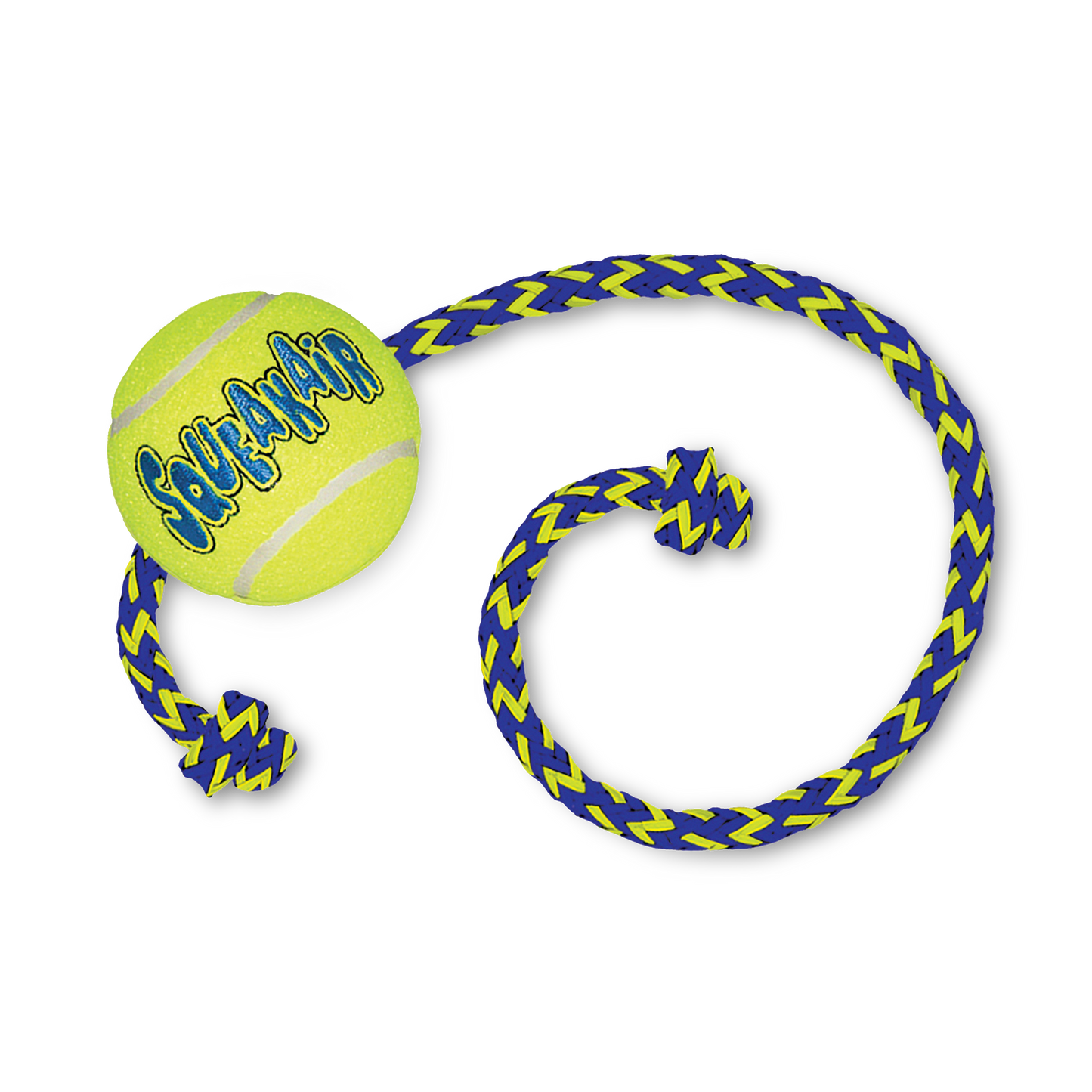 KONG SqueakAir Ball with Rope Medium