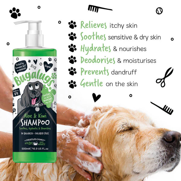Bugalugs Aloe Vera & Kiwi Soothing Shampoo (500ml)