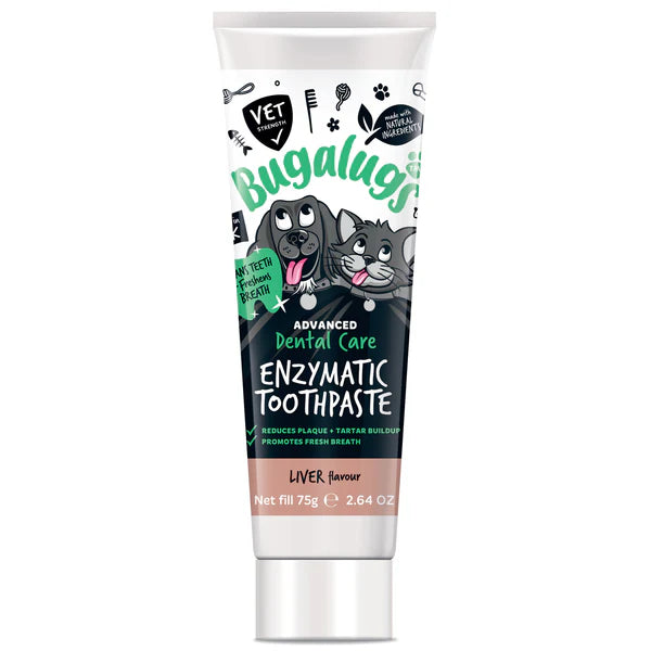 Bugalugs Advanced Enzymatic Toothpaste for Dogs and Cats (75g) (Liver Flavour)