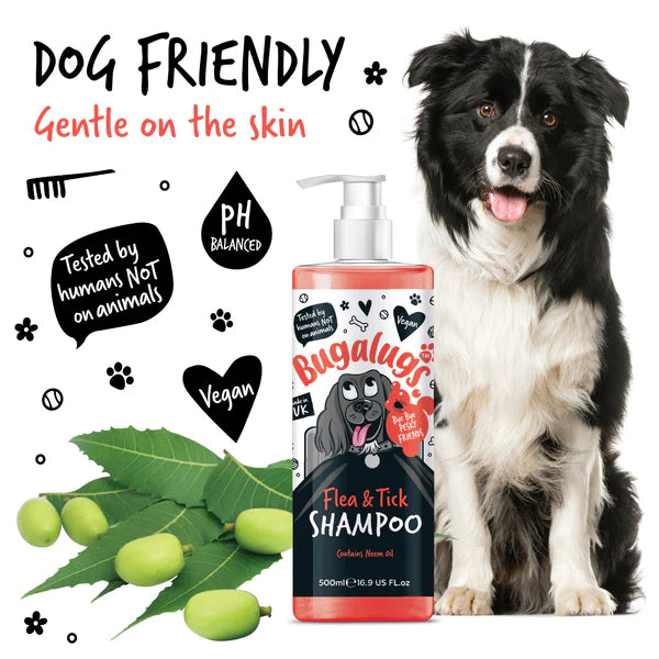 Bugalugs Flea & Tick Shampoo with Neem Oil (500ml)