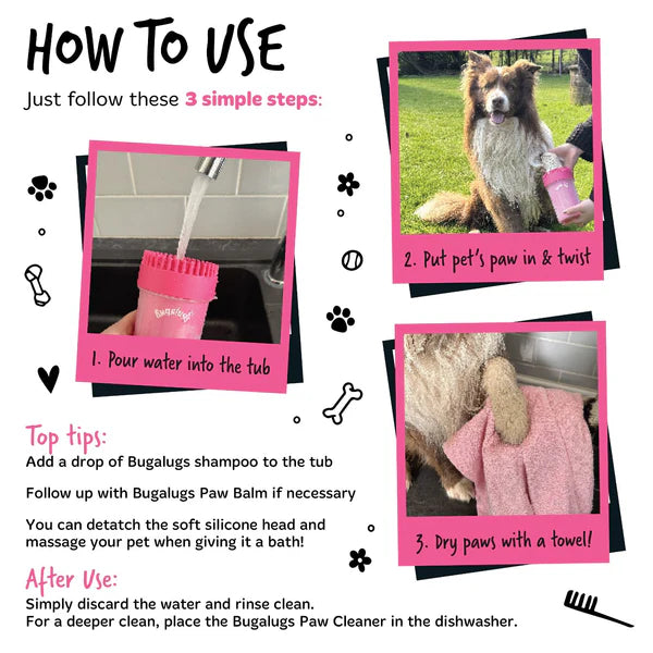 Paw Cleaner for Cats and Dogs Black (Medium)