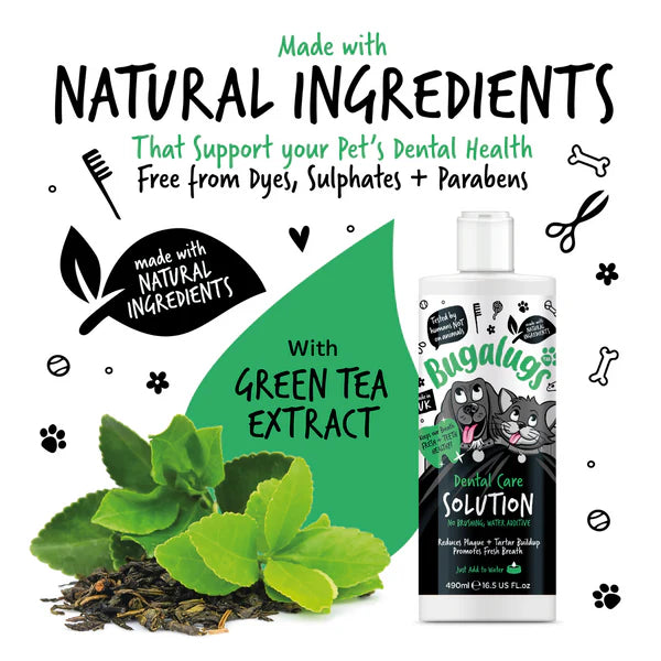 Bugalugs Dental Care Water Additive for Cats and Dogs (250ml)