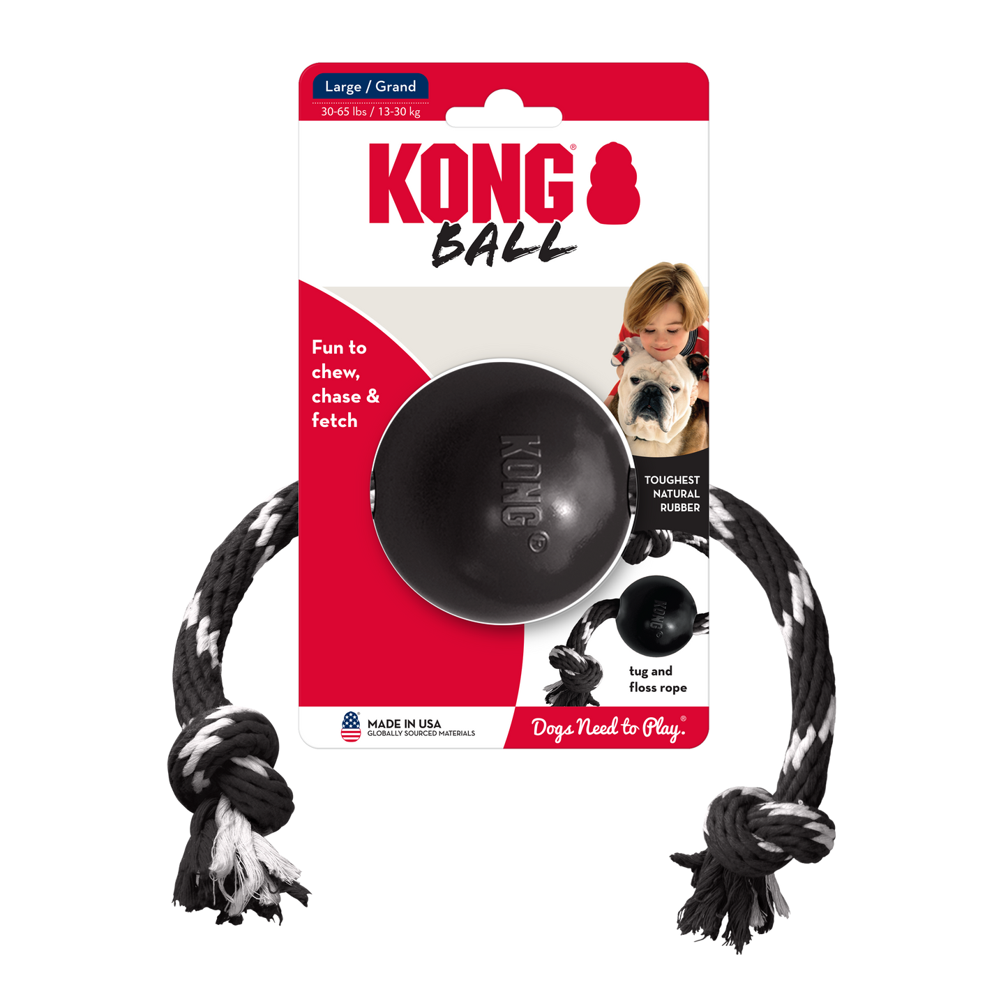 KONG Extreme Ball with Rope (Large)