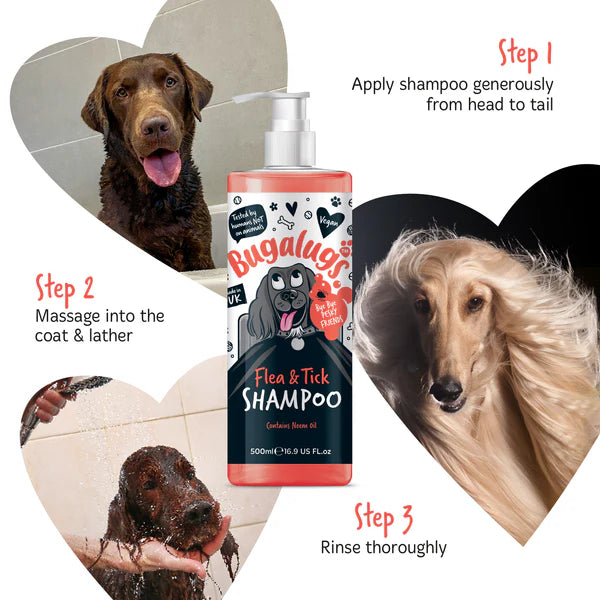 Bugalugs Flea and Tick Pet Dog Shampoo with Neom Oil (250ml)