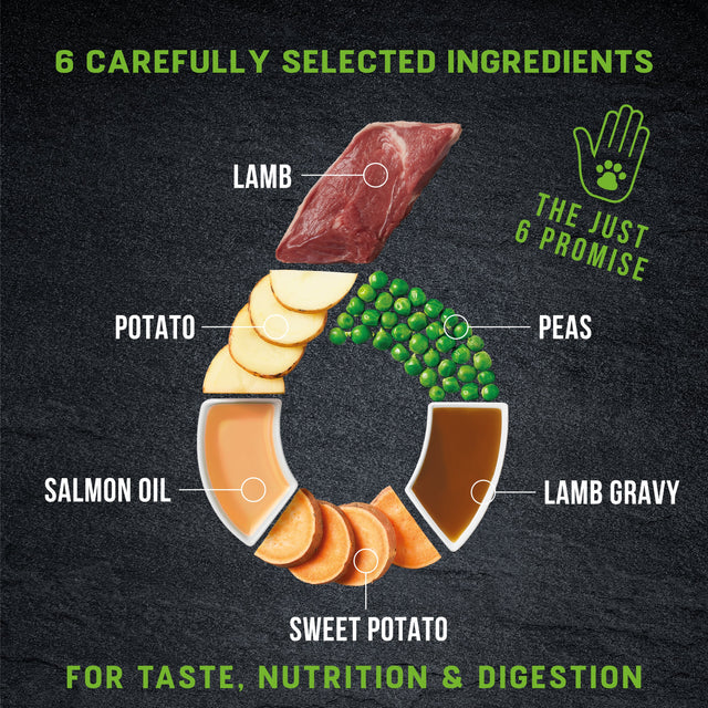 Harringtons Just 6 Lamb and Vegetables Dry Dog Food (2kg)