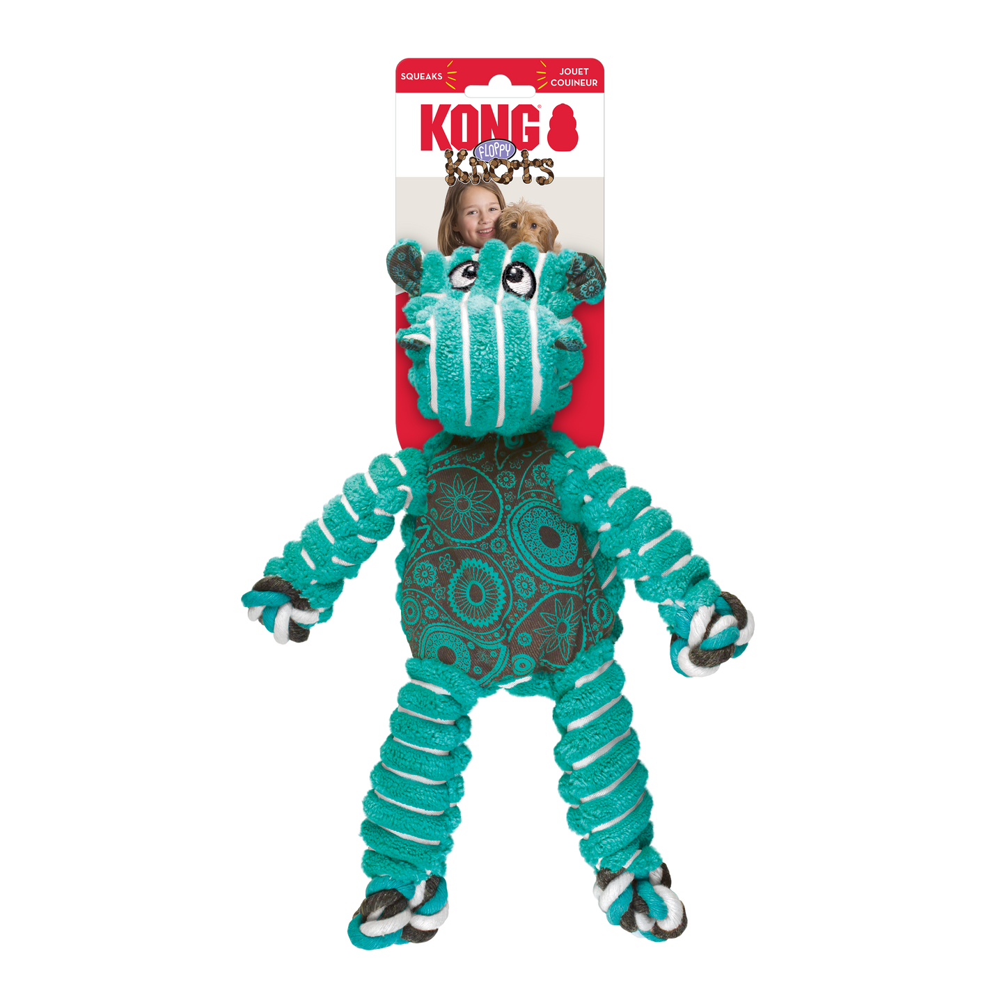 KONG Floppy Knots Hippo Medium/Large