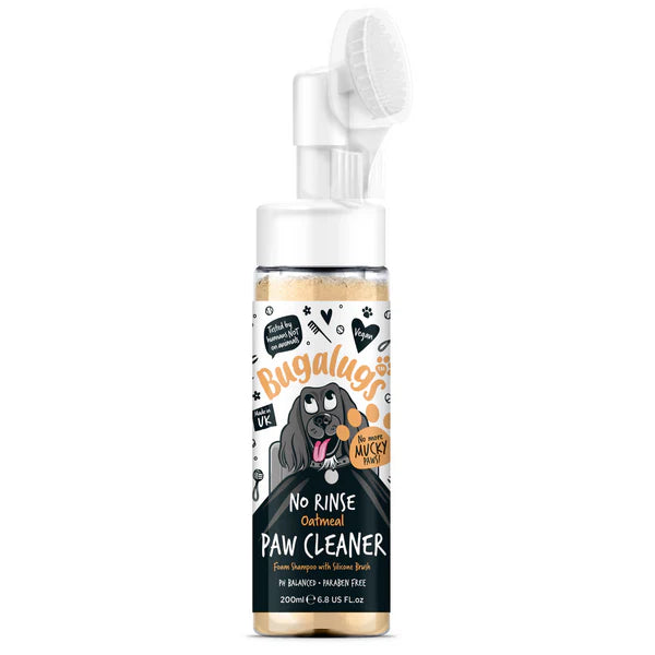 Bugalugs No Rinse Paw Cleaner Oatmeal Shampoo (200ml)