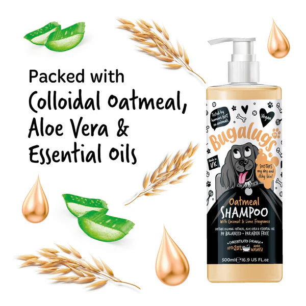 Bugalugs Dog Shampoo Oatmeal with Coconut and Lime (250ml)
