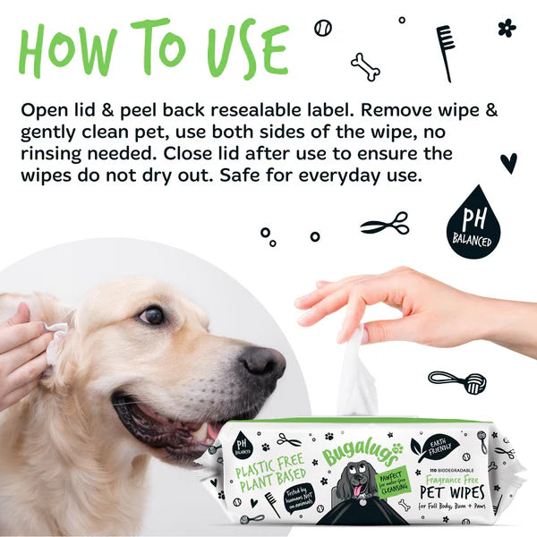 Bugalugs Travel Pet Wipes (Pack of 20)