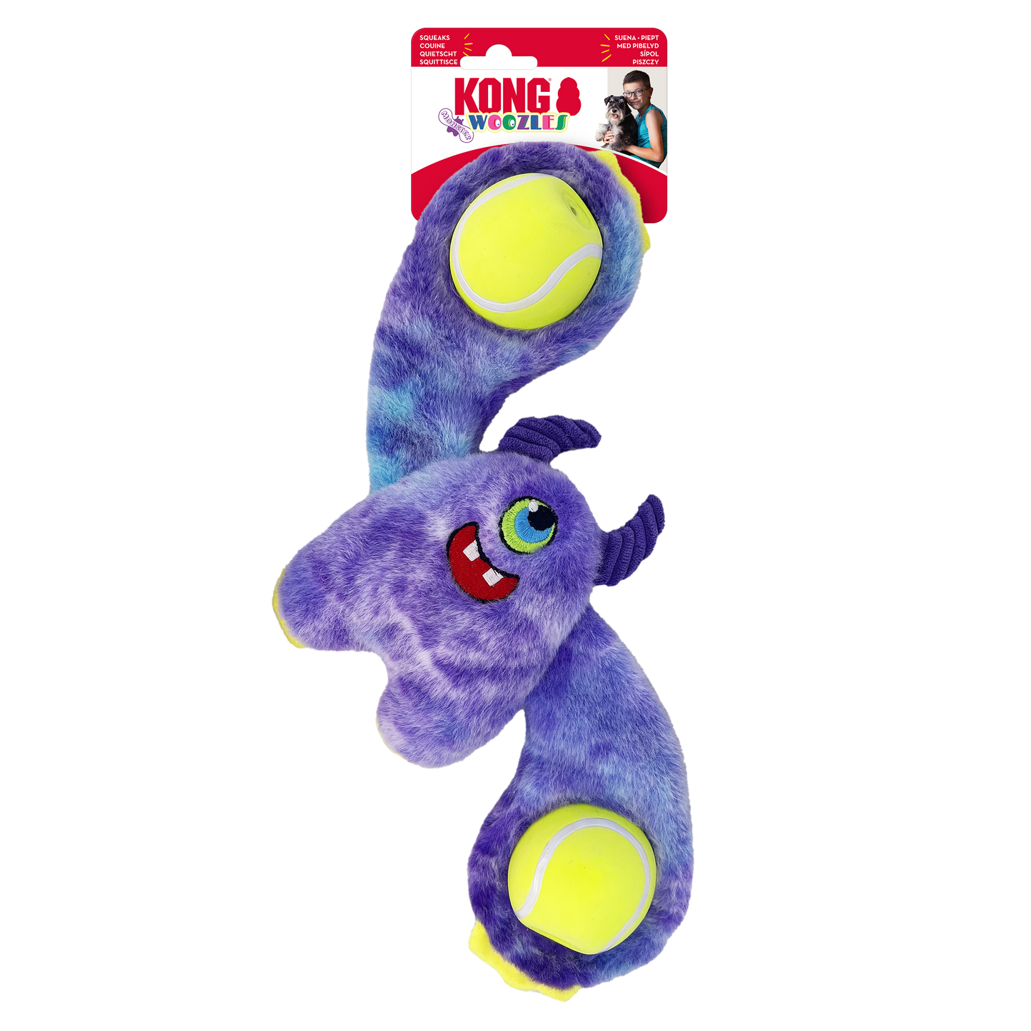 KONG Woozles Monster Assorted Colours Medium
