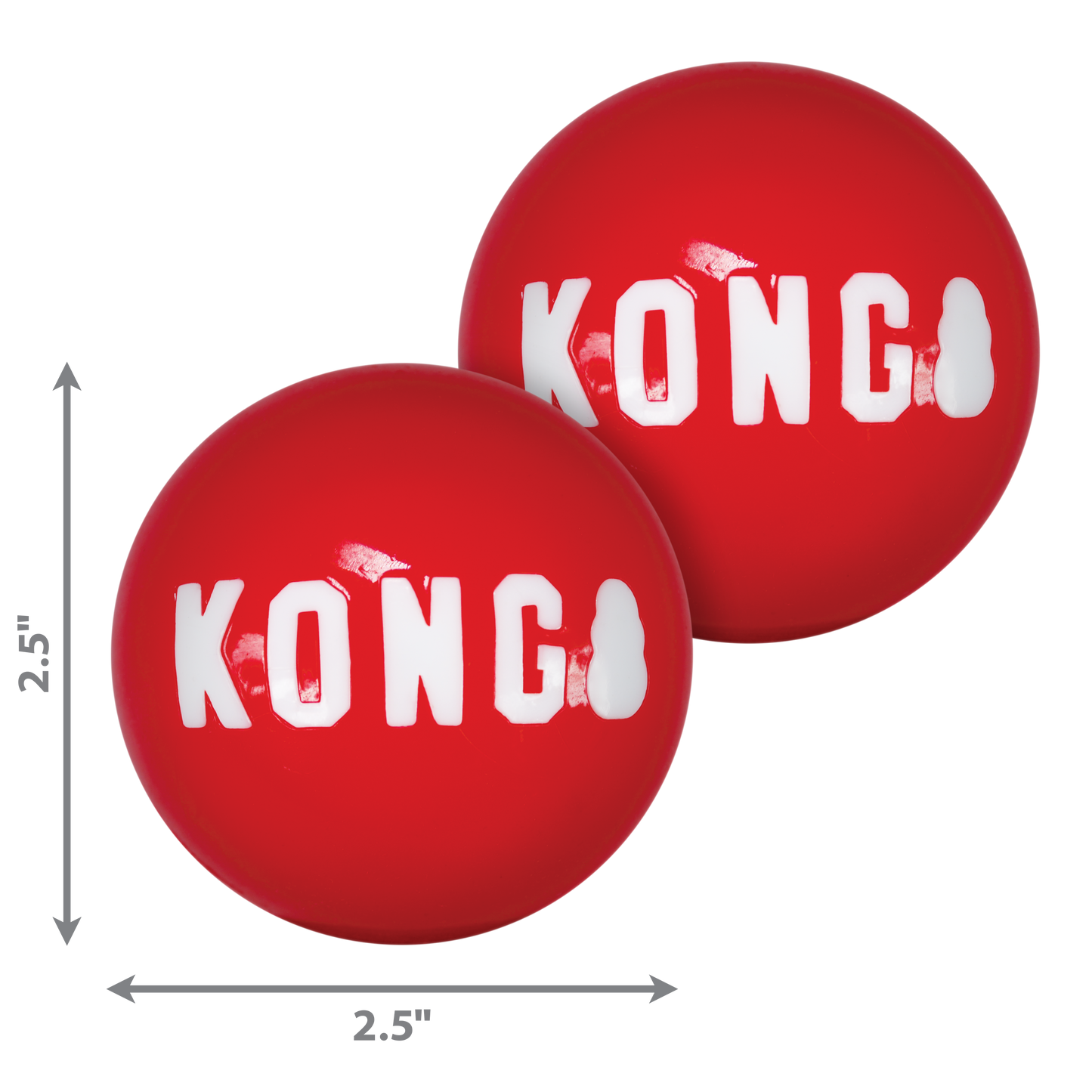 KONG Signature Balls 2 Pack Medium