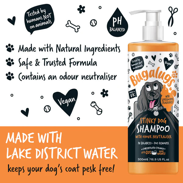 Bugalugs Stinky Dog Shampoo with Odour Neutraliser (500ml)
