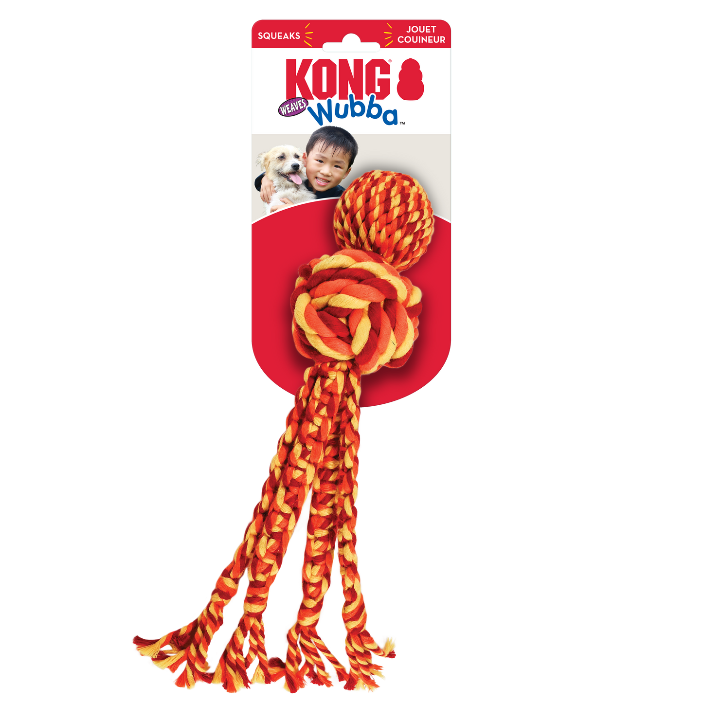 KONG Wubba Weaves with Rope (Large)