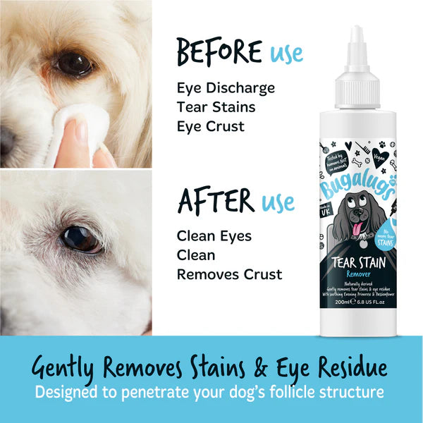 Bugalugs Tear Stain Remover Solution for Dogs (200ml)