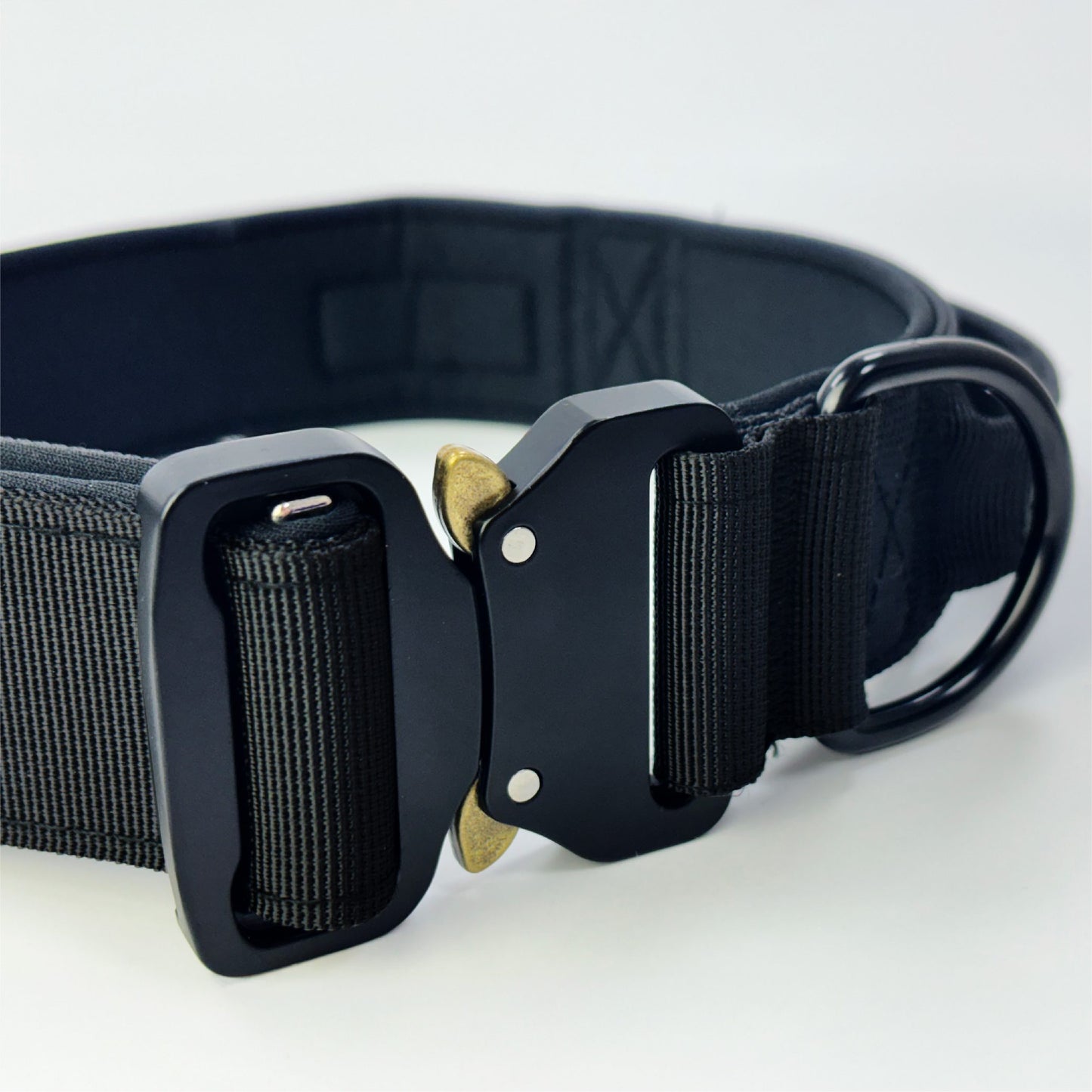 HugglePets Tactical K9 Collar Black - Medium