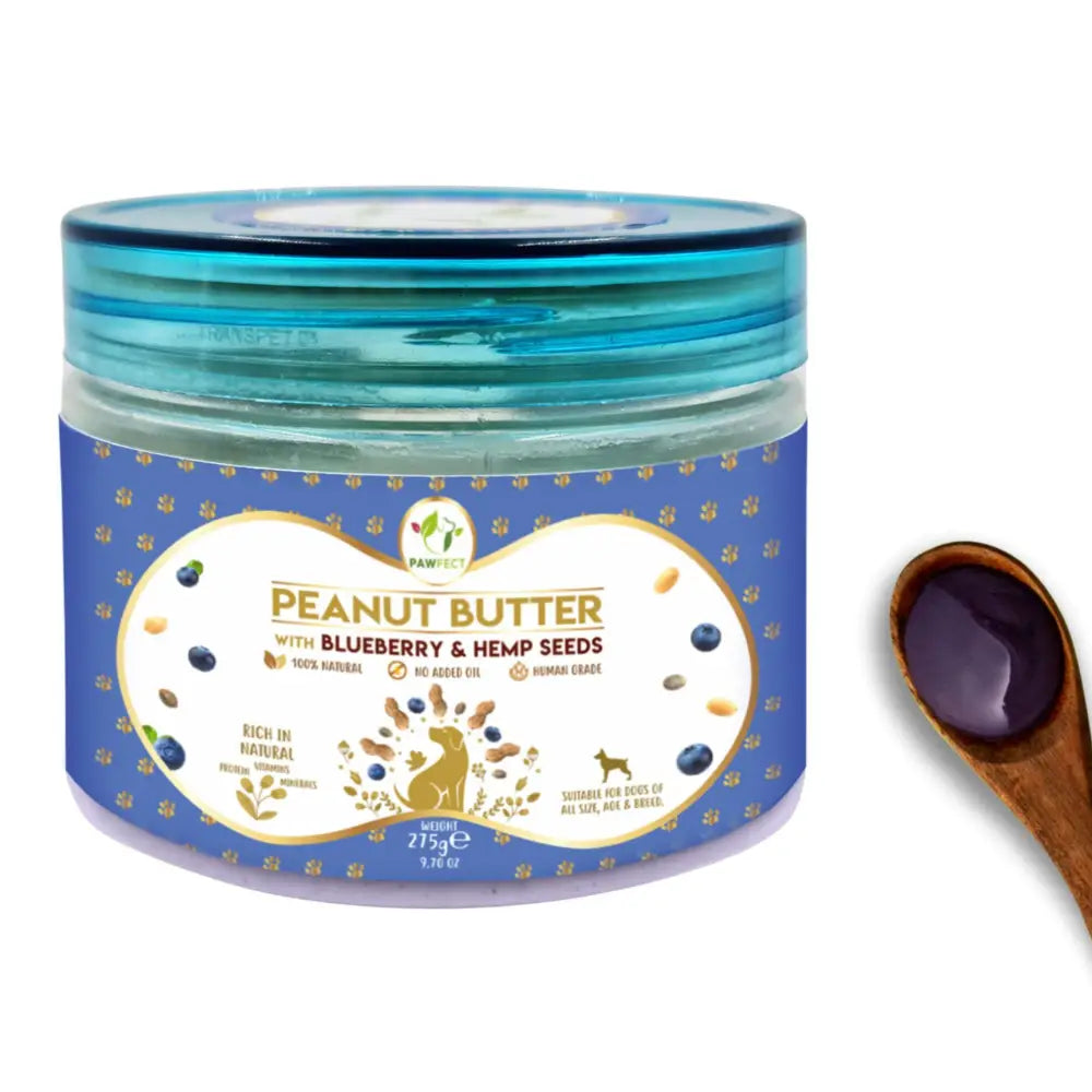Pawfect Peanut Butter - Blueberry & Hemp Seeds