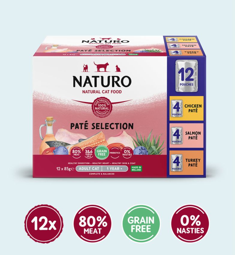 Naturo Adult Cat Pouch Selection Pate (85g) (12pk)