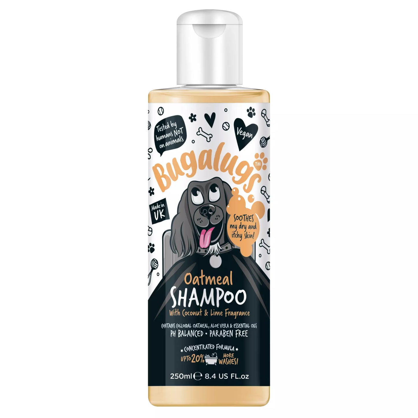 Bugalugs Dog Shampoo Oatmeal with Coconut and Lime (250ml)
