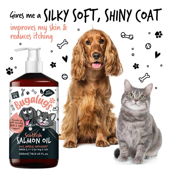 Bugalugs Scottish Salmon Oil for Dogs and Cats (500ml)