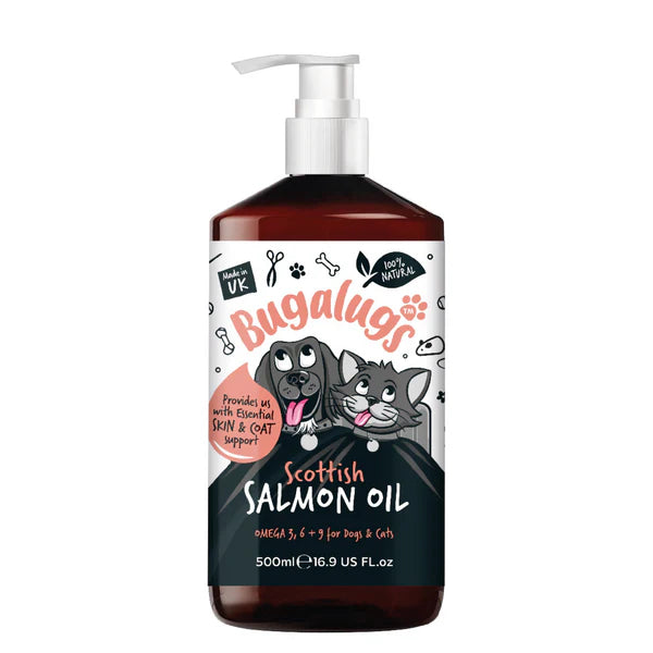 Bugalugs Scottish Salmon Oil for Dogs and Cats (500ml)