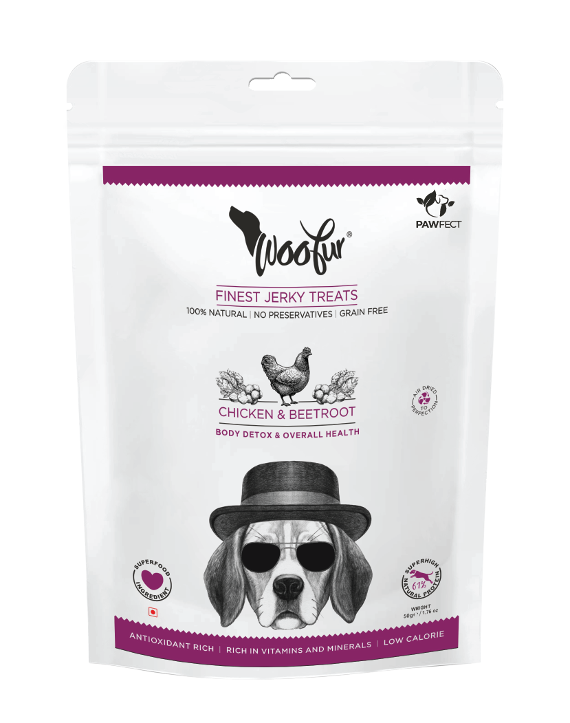 Pawfect Woofur Jerky Treats - Chicken & Beetroot (50g)
