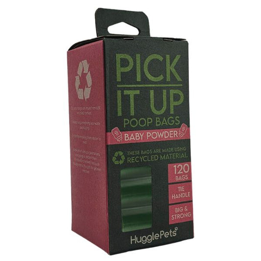 HugglePets Poop Bags Baby Powder - 120 bags