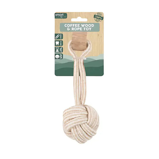 Coffee Wood & Rope Toy