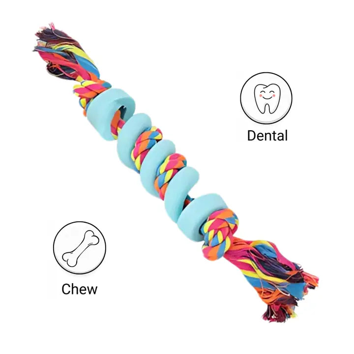 Durable Rubber Rope Dog Toy