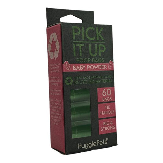 HugglePets Poop Bags Baby Powder - 60 bags
