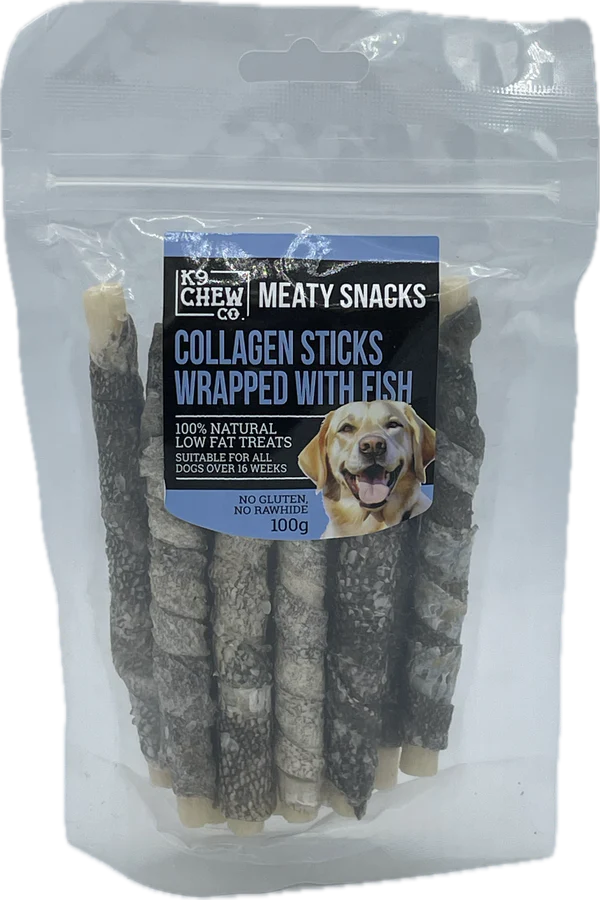 K9 Chew Collagen Fish Wrapped Sticks (100g)