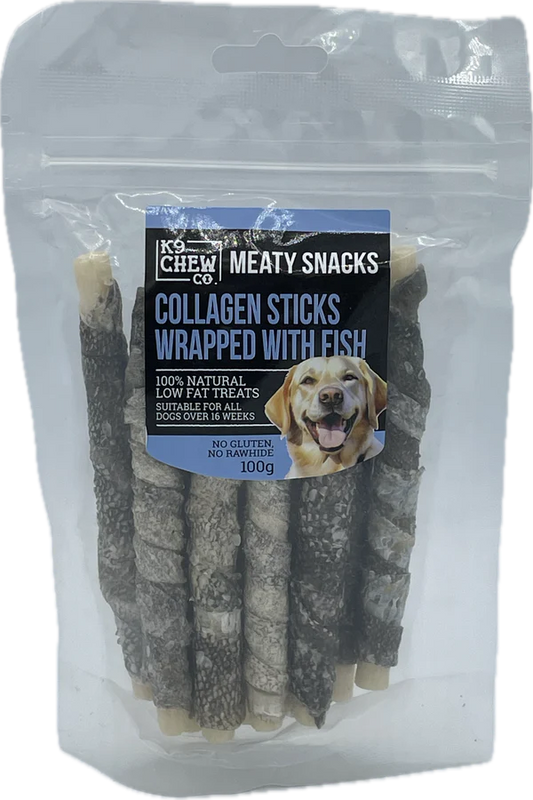 K9 Chew Collagen Fish Wrapped Sticks (100g)
