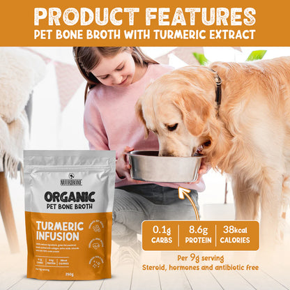 Nutribone Organic Pet Bone Broth Tumeric Infusion