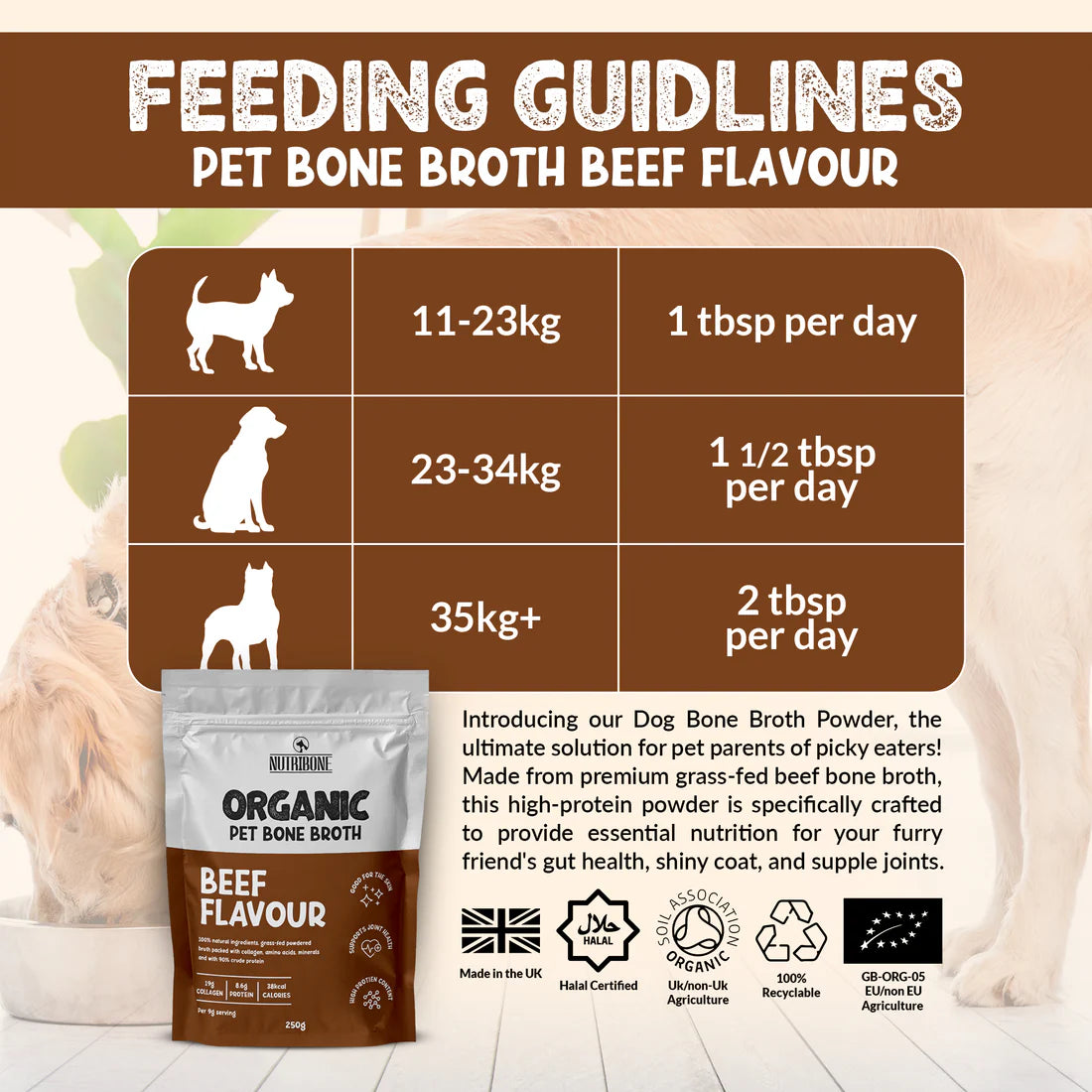 Nutribone Organic Pet Bone Broth Beef