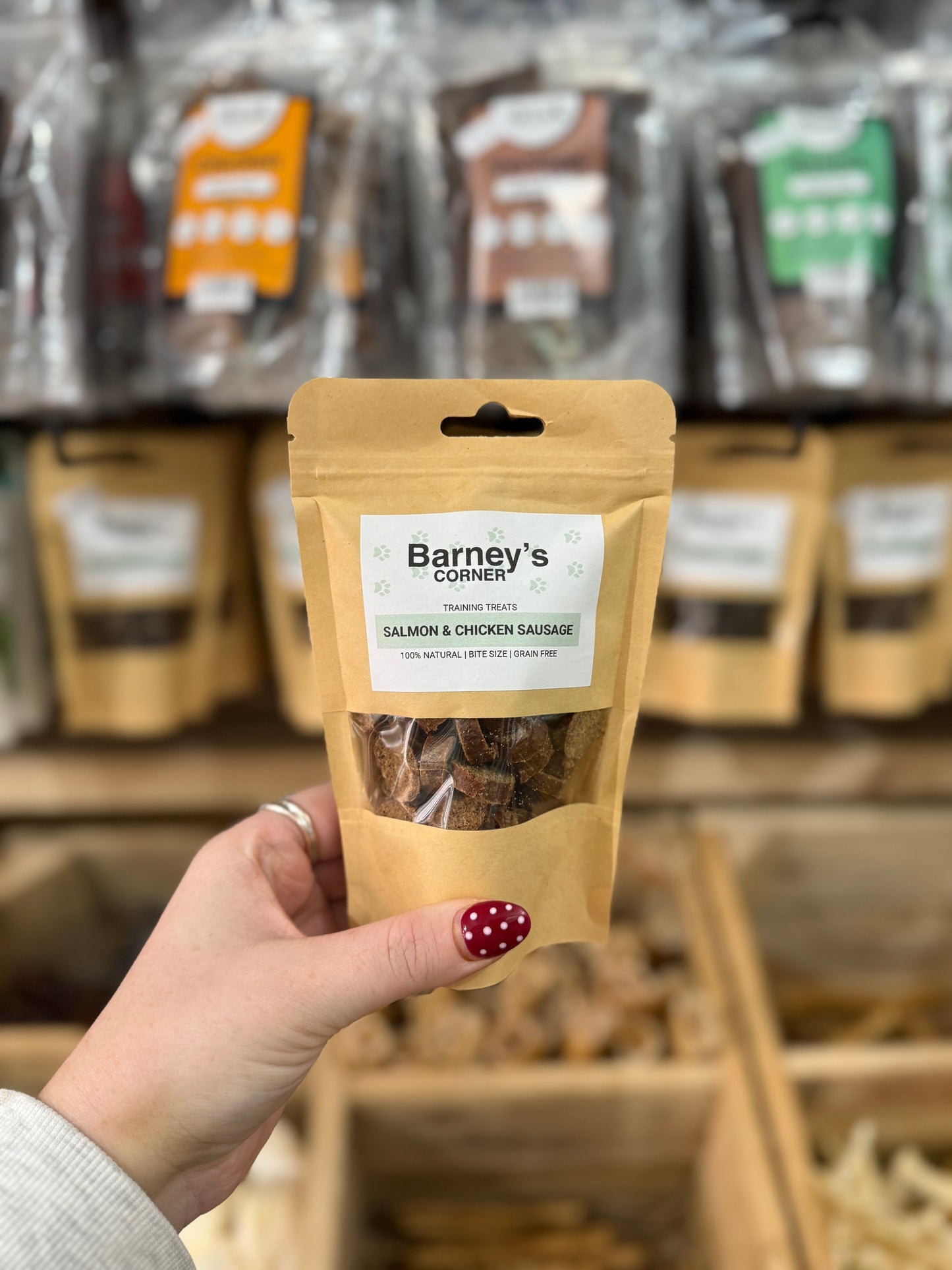 Barney's Training Treats - Salmon & Chicken Sausage (100g)