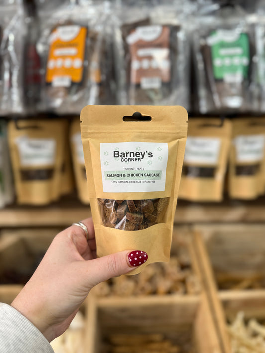 Barney's Training Treats - Salmon & Chicken Sausage (100g)