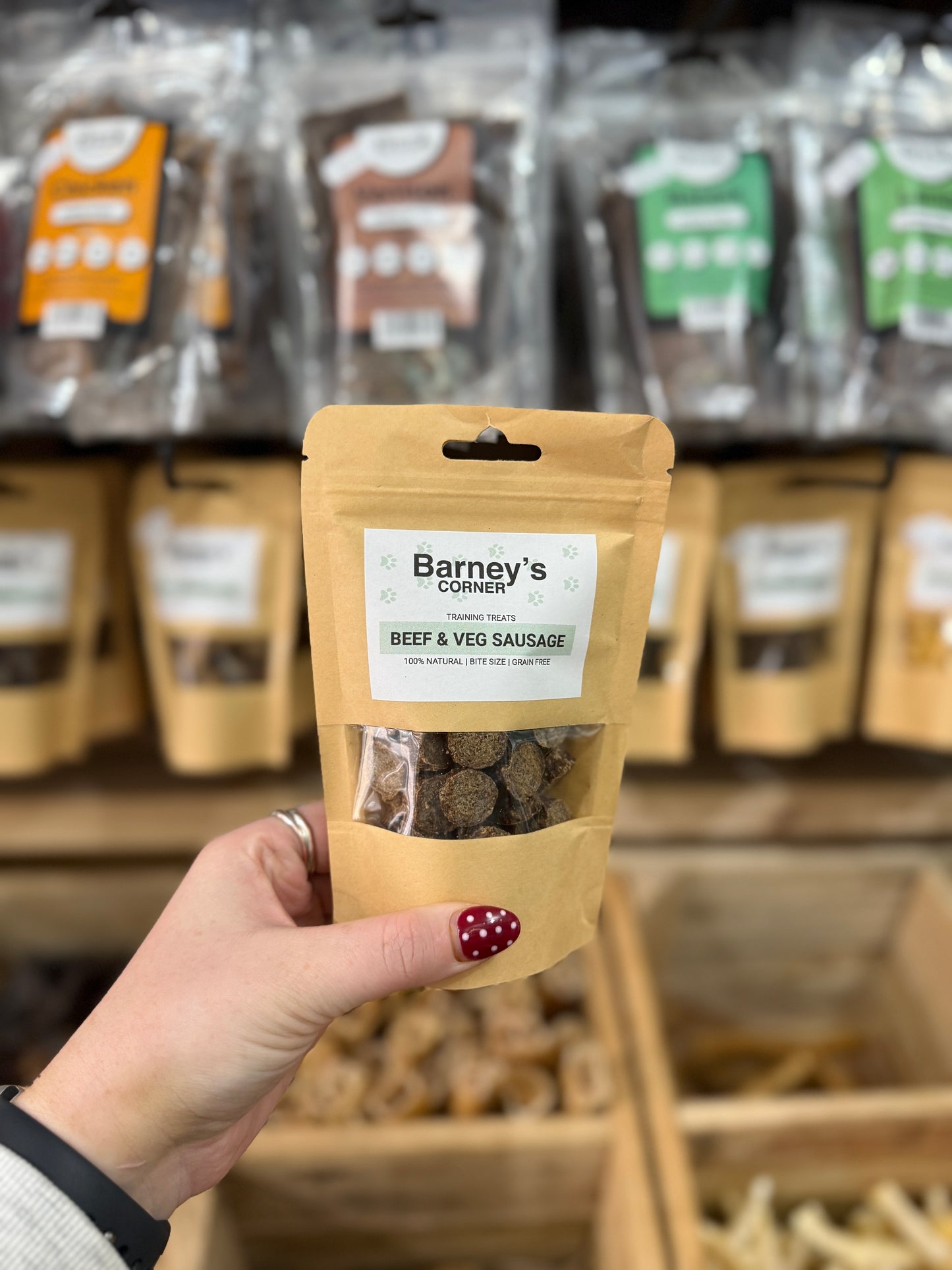 Barney's Training Treats - Beef & Veg Sausage (100g)