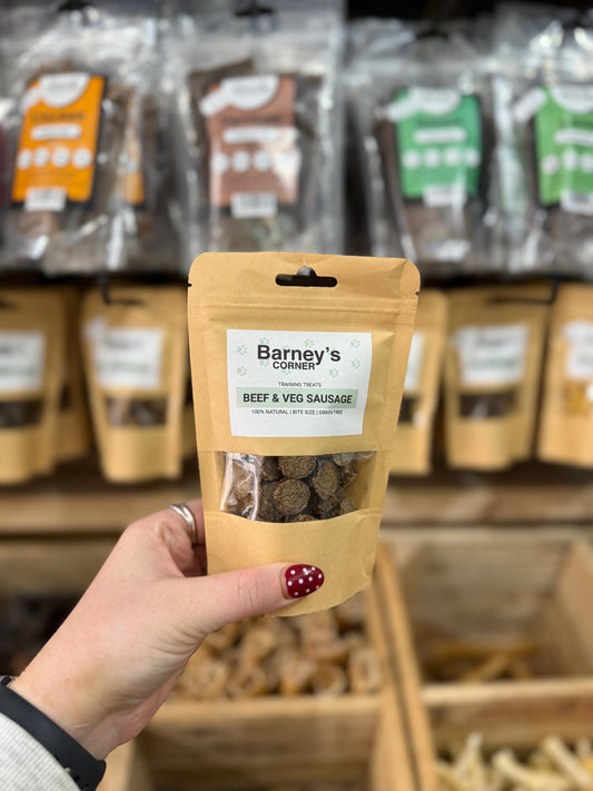 Barney's Training Treats - Beef & Veg Sausage (100g)