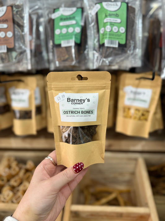 Barney's Training Treats - Ostrich Bones (100g)