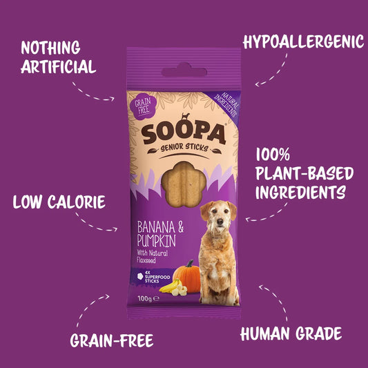 Soopa Senior Sticks - Banana & Pumpkin