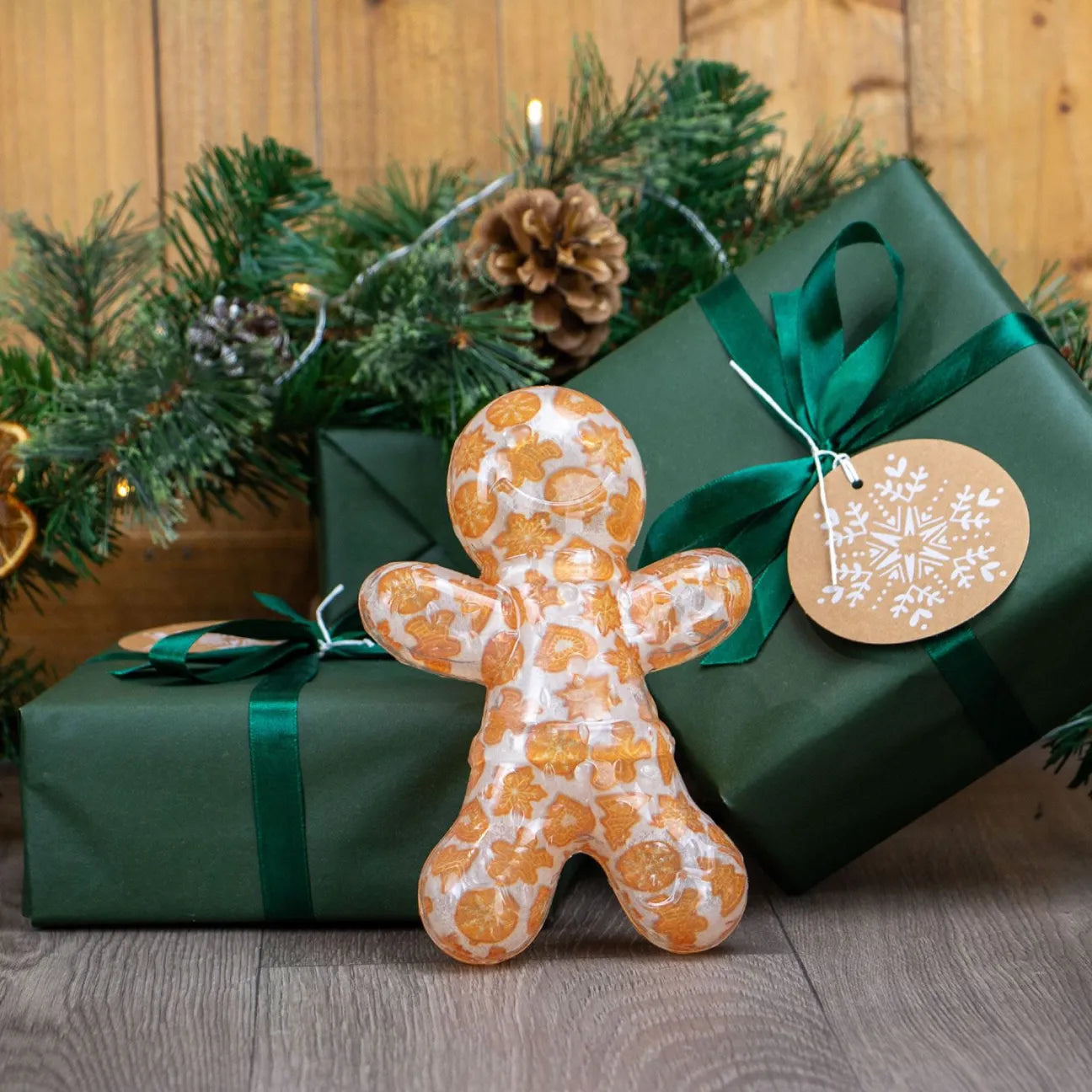 Squeaky Gingerbread Dog Toy