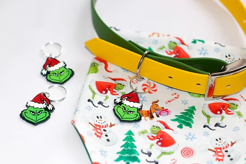 Grinch Dog Collar Charm